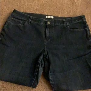 CJ Banks Jeans Plus Dark Wash mid-rise 20W Petite